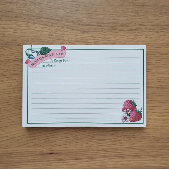Vintage Strawberry Recipe Cards Set Of 36 - Picture 3 of 4